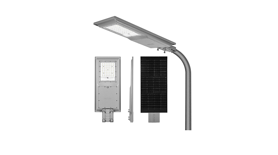 Solvent Lighting: Φωτιστικό δρόμου με φωτοβολταϊκό πάνελ της οικογένειας φωτιστικών Solar Street Air Light
