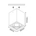 ΑΠΛΙΚΑ ΟΡΟΦΗΣ SQUARE CEMENT CEILING - GU10 - WHITE