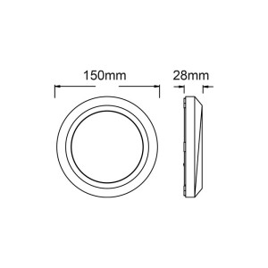 ΑΠΛΙΚΑ ΤΟΙΧΟΥ LED PLASTIC FIT-1 3W - OXYDE