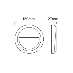 ΑΠΛΙΚΑ ΤΟΙΧΟΥ LED PLASTIC FIT-2 1.5W - OXYDE
