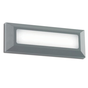 ΑΠΛΙΚΑ ΤΟΙΧΟΥ LED PLASTIC FIT-5 3W - GREY