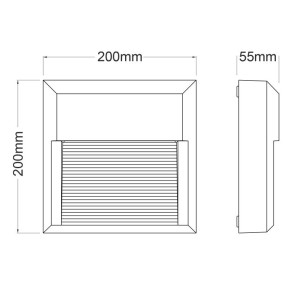 ΑΠΛΙΚΑ ΤΟΙΧΟΥ LED PLASTIC FIT-9 8W - OXYDE