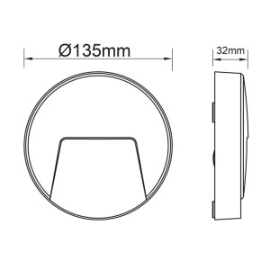 ΑΠΛΙΚΑ ΤΟΙΧΟΥ LED PLASTIC FIT-11 3W - OXYDE