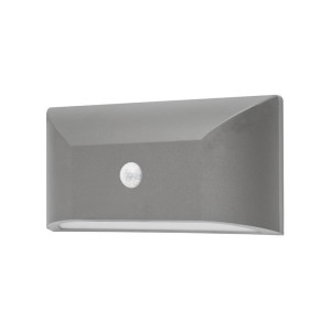 ΑΠΛΙΚΑ ΤΟΙΧΟΥ LED PLASTIC WASHER 6W - ΓΚΡΙ - SENSOR