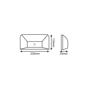 ΑΠΛΙΚΑ ΤΟΙΧΟΥ LED PLASTIC WASHER 6W - ΓΚΡΙ - SENSOR