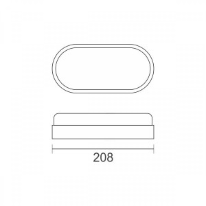 ΑΠΛΙΚΑ ΤΟΙΧΟΥ LED PLASTIC OVAL 16W - 4000K - ΛΕΥΚΟ - SENSOR