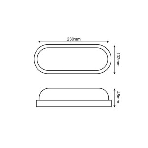 ΑΠΛΙΚΑ ΤΟΙΧΟΥ ΧΕΛΩΝΑ PLASTIC LED DARA B 20W - 3000K - BLACK
