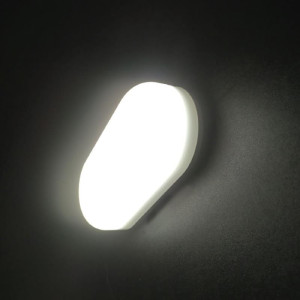 ΑΠΛΙΚΑ ΤΟΙΧΟΥ ΧΕΛΩΝΑ OVAL LED DOMO 12W - 3000K - WHITE