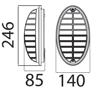 ΑΠΛΙΚΑ ΤΟΙΧΟΥ ΧΕΛΩΝΑ PLASTIC AQUA WALL - E27 - BLACK