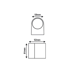 ΑΠΛΙΚΑ ΤΟΙΧΟΥ PLASTIC RONDE DOWN GU10 LED 3W - WHITE