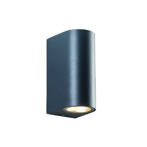 ΑΠΛΙΚΑ ΤΟΙΧΟΥ PLASTIC RONDE UP - DOWN GU10 LED 2x3W - GRAFITE