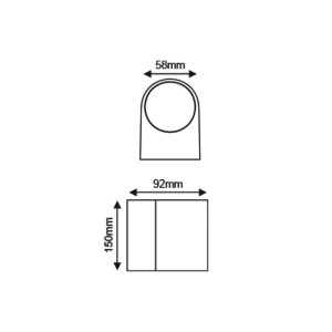 ΑΠΛΙΚΑ ΤΟΙΧΟΥ PLASTIC RONDE UP - DOWN GU10 LED 2x3W - WHITE
