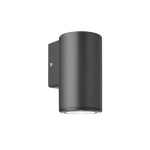 ΑΠΛΙΚΑ ΤΟΙΧΟΥ PLASTIC ROUND BIG DOWN GU10 LED 7W - GRAFITE