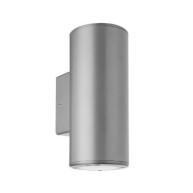 ΑΠΛΙΚΑ ΤΟΙΧΟΥ PLASTIC ROUND BIG UP - DOWN GU10 LED 2x7W - GREY