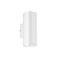 ΑΠΛΙΚΑ ΤΟΙΧΟΥ PLASTIC ROUND SMALL UP - DOWN GU10 LED 2x7W - WHITE