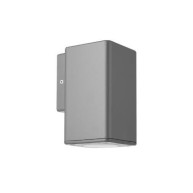 ΑΠΛΙΚΑ ΤΟΙΧΟΥ PLASTIC SQUARE BIG DOWN GU10 LED 7W - GREY