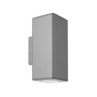 ΑΠΛΙΚΑ ΤΟΙΧΟΥ PLASTIC SQUARE BIG UP - DOWN GU10 LED 2x7W - GREY