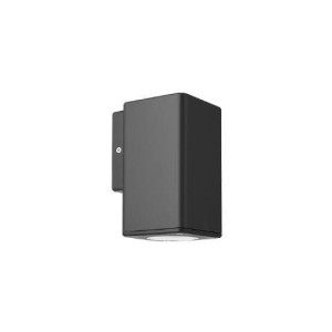 ΑΠΛΙΚΑ ΤΟΙΧΟΥ PLASTIC SQUARE SMALL DOWN GU10 LED 7W - GRAFITE