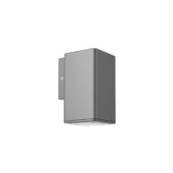 ΑΠΛΙΚΑ ΤΟΙΧΟΥ PLASTIC SQUARE SMALL DOWN GU10 LED 7W - GREY