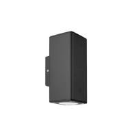 ΑΠΛΙΚΑ ΤΟΙΧΟΥ PLASTIC SQUARE SMALL UP - DOWN GU10 LED 2x7W - GRAFITE