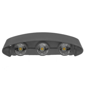 ΑΠΛΙΚΑ ΤΟΙΧΟΥ TRIPLEX UPDOWN LED 18W - GREY