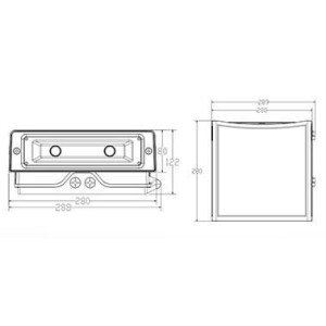 ΑΠΛΙΚΑ ΤΟΙΧΟΥ ΑΛΟΥΜΙΝΙΟΥ GRANUS LED 40W - 4000K - IP65