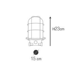 ΑΠΛΙΚΑ ΤΟΙΧΟΥ ΑΝΩ ΟΡΕΙΧΑΛΚΙΝΗ Ν21 60W - E27 - IP65