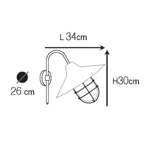 ΑΠΛΙΚΑ TOIXOY ΟΡΕΙΧΑΛΚΙΝΗ ΡΟΖΕΤΑ D 60W - E27 - IP44