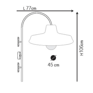 ΑΠΛΙΚΑ TOIXOY ΟΡΕΙΧΑΛΚΙΝΗ ΜΕ ΜΠΟΥΑΤ A 60W - E27 - IP65