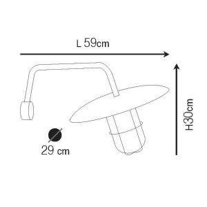 ΑΠΛΙΚΑ TOIXOY ΟΡΕΙΧΑΛΚΙΝΗ ΜΕ ΜΠΟΥΑΤ B 60W - E27 - IP65