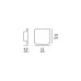 ΑΠΛΙΚΑ ΤΟΙΧΟΥ ΓΥΨΙΝΗ SQUARE LED 6W - 3000K - IP20