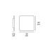 ΑΠΛΙΚΑ ΤΟΙΧΟΥ ΓΥΨΙΝΗ SQUARE LED 10W - 3000K - IP20