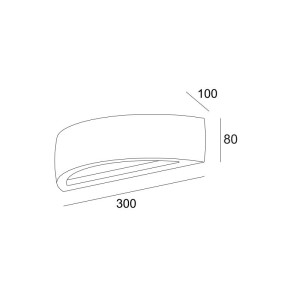 ΑΠΛΙΚΑ ΤΟΙΧΟΥ ΓΥΨΙΝΗ GYPSUM OVAL-3 40W - G9 - IP20