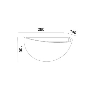 ΑΠΛΙΚΑ ΤΟΙΧΟΥ ΓΥΨΙΝΗ GYPSUM OVAL-5 40W - E27 - IP20