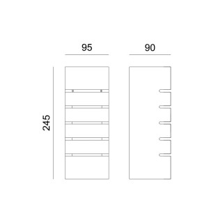ΑΠΛΙΚΑ ΤΟΙΧΟΥ ΓΥΨΙΝΗ GYPSUM SQUARE-1 40W - Ε14 - IP20