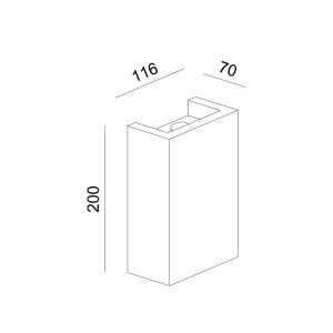 ΑΠΛΙΚΑ ΤΟΙΧΟΥ ΓΥΨΙΝΗ GYPSUM SQUARE-2 40W - G9 - IP20