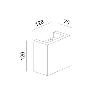 ΑΠΛΙΚΑ ΤΟΙΧΟΥ ΓΥΨΙΝΗ GYPSUM SQUARE-3 40W - G9 - IP20