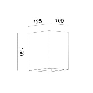 ΑΠΛΙΚΑ ΤΟΙΧΟΥ ΓΥΨΙΝΗ GYPSUM SQUARE-6 40W - G9 - IP20