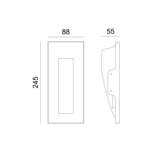 ΑΠΛΙΚΑ ΤΟΙΧΟΥ & ΔΙΑΔΡΟΜΟΥ ΓΥΨΙΝΗ GYPSUM WALL-1 20W - GU10 - MR11 - IP20