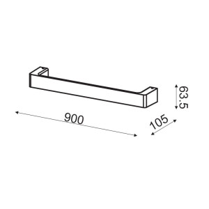 ΑΠΛΙΚΑ ΤΟΙΧΟΥ WASHER 3 BRONZE LED 18W - 3000K - IP20