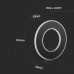 ΑΠΛΙΚΑ ΤΟΙΧΟΥ 3D CIRCLE BLACK LED 9W - 4000K - IP20