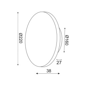 ΑΠΛΙΚΑ ΤΟΙΧΟΥ DISC 2 CEMENT LED 10W - 3000K - IP20