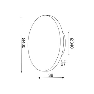 ΑΠΛΙΚΑ ΤΟΙΧΟΥ DISC 4 WOOD D LED 24W - 3000K - IP20