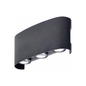 ΑΠΛΙΚΑ ΤΟΙΧΟΥ TRIPLEX UPDOWN LED 6W - BLACK - IP65