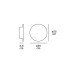 ΑΠΛΙΚΑ ΤΟΙΧΟΥ ΓΥΨΙΝΗ ROUND ECLIPSE Φ250 LED 8W - 3000K - IP20