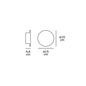 ΑΠΛΙΚΑ ΤΟΙΧΟΥ ΓΥΨΙΝΗ ROUND ECLIPSE Φ150 LED 5W - 3000K - IP20