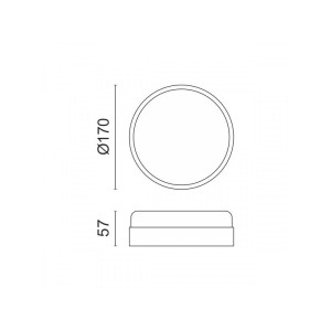 ΑΠΛΙΚΑ ΤΟΙΧΟΥ LED 18W - 4000K - ΛΕΥΚΟ - 120° - IP54