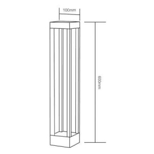 ΦΩΤΙΣΤΙΚΟ ΚΗΠΟΥ BOLLARD CUBO LED 7W - IP54