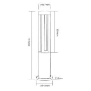 ΦΩΤΙΣΤΙΚΟ ΚΗΠΟΥ BOLLARD CROSS LED 10W - IP54