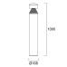 ΦΩΤΙΣΤΙΚΟ ΕΠΙΔΑΠΕΔΙΟ START BOLLARD 100cm - 26W - 3000K